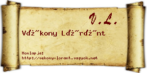 Vékony Lóránt névjegykártya
